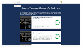 Business Turnaround Online Course